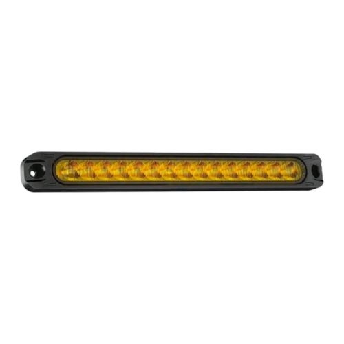 Faro de led universal - moldura led 25cm x 2,5 cm color ambar 12v / 24v funcion fija, secuencial y flash  