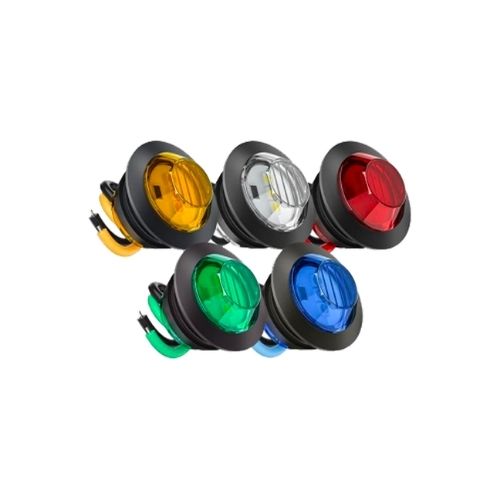 Faro de led universal - luz testigo universal circular 2 cm  diametro color verde 12v / 24v  