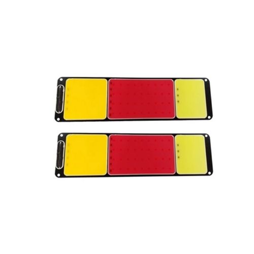 Faros de camion - juego de faros traseros para camion ambar (8cm) + rojo (14cm) + blanco (6cm) >> 28cm ancho x 7cm alto resistente al agua 12v cantidad por caja master 100  