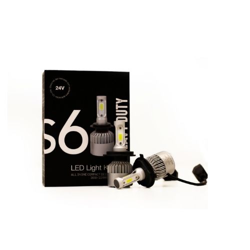 Kit de led s6 heavy duty - 24v h4 6ta generacion 22000 lumens por lampara uso especial 24v con cooler